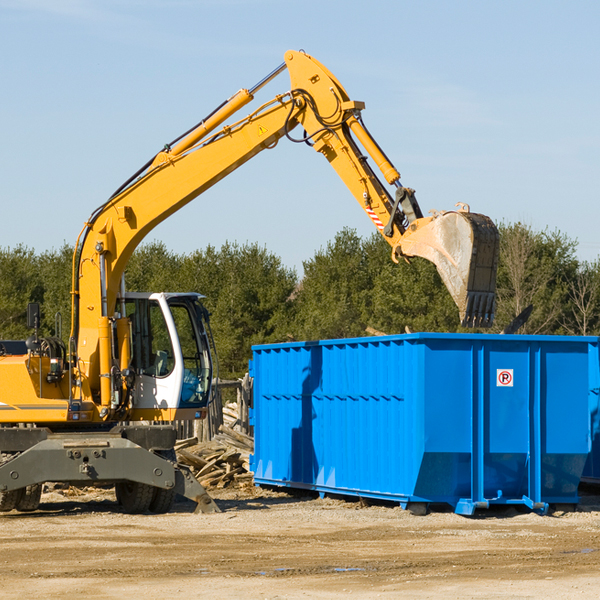 are there any restrictions on where a residential dumpster can be placed in Evans Colorado